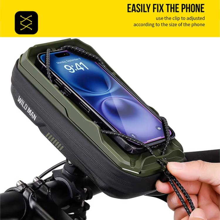 WILD MAN GX330 Mountain Bicycle Mobile Phone Holder EVA Hard Shell Handlebar Bag, GX330