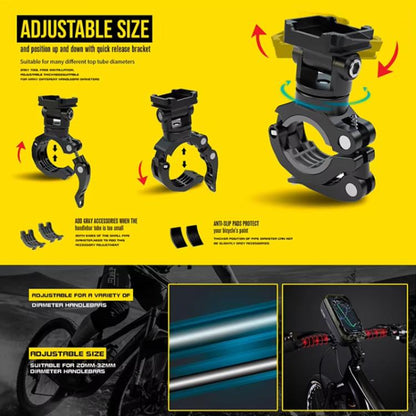 WILD MAN GX330 Mountain Bicycle Mobile Phone Holder EVA Hard Shell Handlebar Bag, GX330