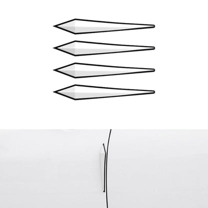 4pcs / Set Car Door Anti-collision PVC Strip, Size: 15x2.5cm, Size: 15x2.5cm