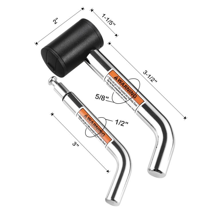 5/8 inch and 1/2 inch Car American Towing Hitch Metal Lock, 5/8 inch and 1/2 inch