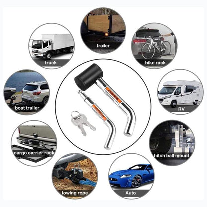 5/8 inch and 1/2 inch Car American Towing Hitch Metal Lock, 5/8 inch and 1/2 inch