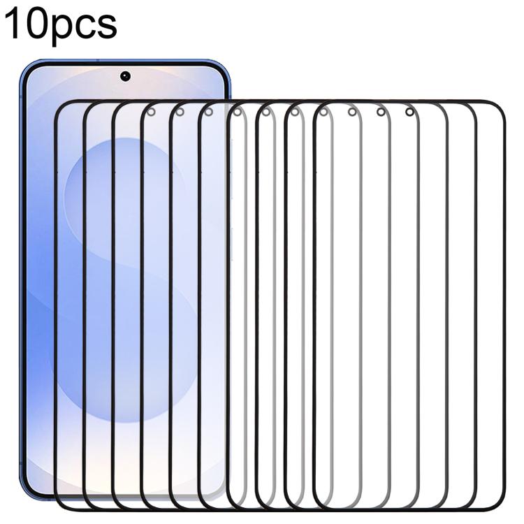 10pcs Front Screen Outer Glass Lens with OCA Optically Clear Adhesive, For Galaxy S26+ SM-S947B, For Galaxy M07 SM-M075F, For Galaxy M17 SM-M176B, For Galaxy S26 SM-S942B, For Galaxy A57 SM-A576B, For Galaxy A37 SM-A376B, For Galaxy S25 FE SM-S731B