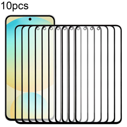 10pcs Front Screen Outer Glass Lens with OCA Optically Clear Adhesive, For Galaxy S26+ SM-S947B, For Galaxy M07 SM-M075F, For Galaxy M17 SM-M176B, For Galaxy S26 SM-S942B, For Galaxy A57 SM-A576B, For Galaxy A37 SM-A376B, For Galaxy S25 FE SM-S731B