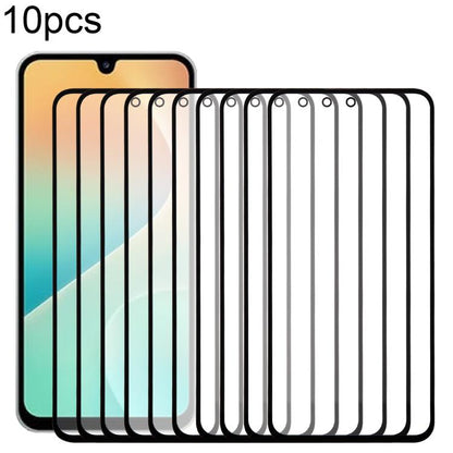 10pcs Front Screen Outer Glass Lens with OCA Optically Clear Adhesive, For Galaxy S26+ SM-S947B, For Galaxy M07 SM-M075F, For Galaxy M17 SM-M176B, For Galaxy S26 SM-S942B, For Galaxy A57 SM-A576B, For Galaxy A37 SM-A376B, For Galaxy S25 FE SM-S731B