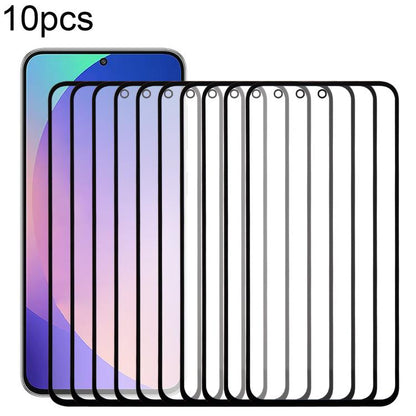 10pcs Front Screen Outer Glass Lens with OCA Optically Clear Adhesive, For Galaxy S26+ SM-S947B, For Galaxy M07 SM-M075F, For Galaxy M17 SM-M176B, For Galaxy S26 SM-S942B, For Galaxy A57 SM-A576B, For Galaxy A37 SM-A376B, For Galaxy S25 FE SM-S731B