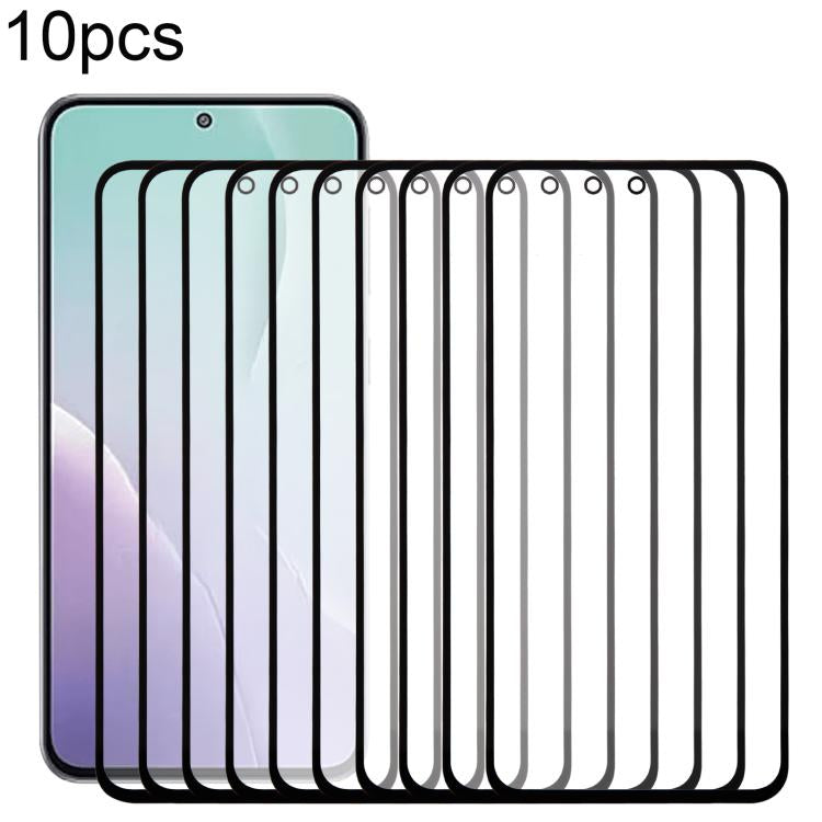 10pcs Front Screen Outer Glass Lens with OCA Optically Clear Adhesive, For Galaxy S26+ SM-S947B, For Galaxy M07 SM-M075F, For Galaxy M17 SM-M176B, For Galaxy S26 SM-S942B, For Galaxy A57 SM-A576B, For Galaxy A37 SM-A376B, For Galaxy S25 FE SM-S731B
