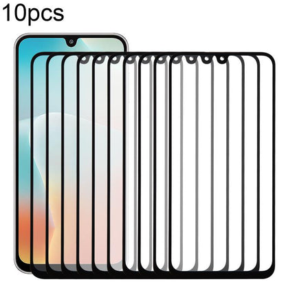 10pcs Front Screen Outer Glass Lens with OCA Optically Clear Adhesive, For Galaxy S26+ SM-S947B, For Galaxy M07 SM-M075F, For Galaxy M17 SM-M176B, For Galaxy S26 SM-S942B, For Galaxy A57 SM-A576B, For Galaxy A37 SM-A376B, For Galaxy S25 FE SM-S731B