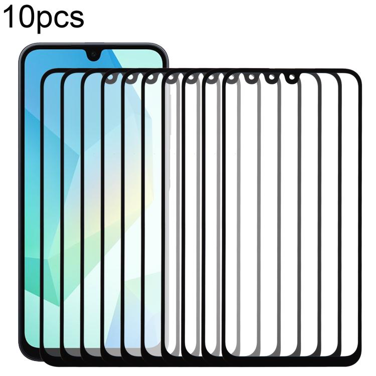 10pcs Front Screen Outer Glass Lens with OCA Optically Clear Adhesive, For Galaxy S26+ SM-S947B, For Galaxy M07 SM-M075F, For Galaxy M17 SM-M176B, For Galaxy S26 SM-S942B, For Galaxy A57 SM-A576B, For Galaxy A37 SM-A376B, For Galaxy S25 FE SM-S731B
