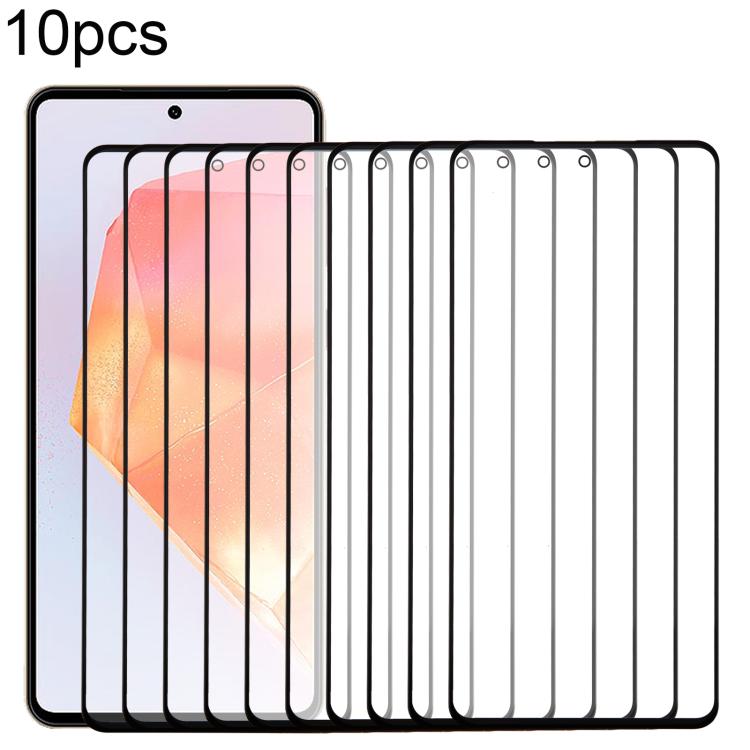 10pcs Front Screen Outer Glass Lens with OCA Optically Clear Adhesive, For Galaxy S26+ SM-S947B, For Galaxy M07 SM-M075F, For Galaxy M17 SM-M176B, For Galaxy S26 SM-S942B, For Galaxy A57 SM-A576B, For Galaxy A37 SM-A376B, For Galaxy S25 FE SM-S731B