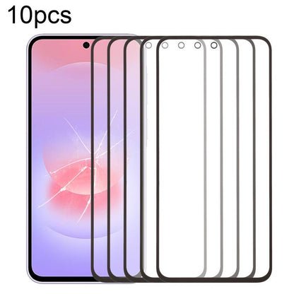 10pcs Front Screen Outer Glass Lens with OCA Optically Clear Adhesive, For Galaxy S26+ SM-S947B, For Galaxy M07 SM-M075F, For Galaxy M17 SM-M176B, For Galaxy S26 SM-S942B, For Galaxy A57 SM-A576B, For Galaxy A37 SM-A376B, For Galaxy S25 FE SM-S731B