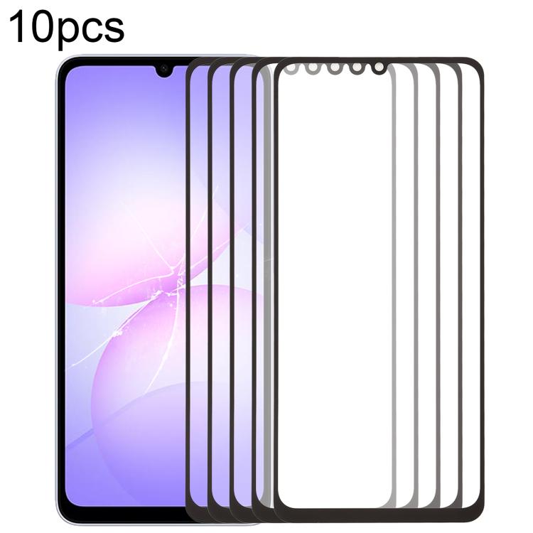10pcs Front Screen Outer Glass Lens with OCA Optically Clear Adhesive, For Galaxy S26+ SM-S947B, For Galaxy M07 SM-M075F, For Galaxy M17 SM-M176B, For Galaxy S26 SM-S942B, For Galaxy A57 SM-A576B, For Galaxy A37 SM-A376B, For Galaxy S25 FE SM-S731B