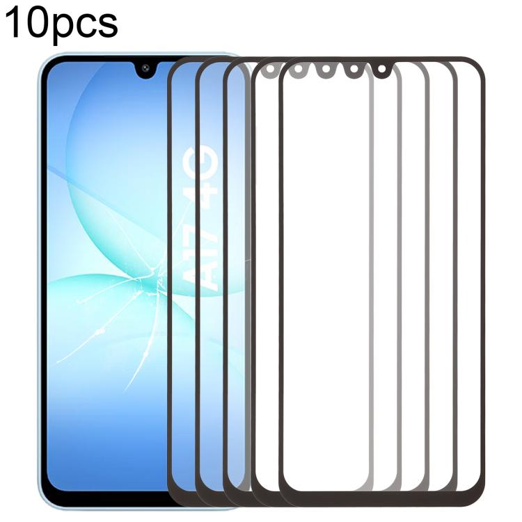 10pcs Front Screen Outer Glass Lens with OCA Optically Clear Adhesive, For Galaxy S26+ SM-S947B, For Galaxy M07 SM-M075F, For Galaxy M17 SM-M176B, For Galaxy S26 SM-S942B, For Galaxy A57 SM-A576B, For Galaxy A37 SM-A376B, For Galaxy S25 FE SM-S731B