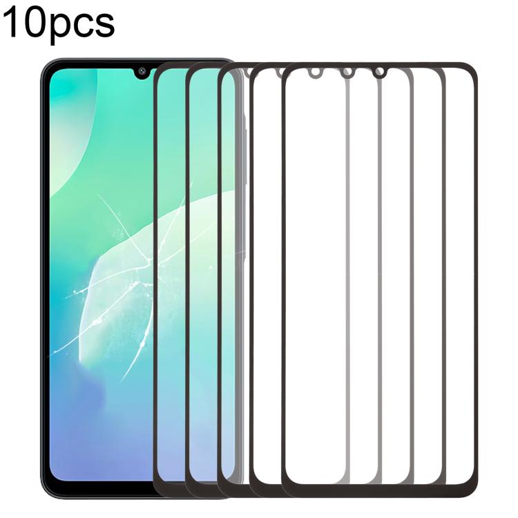 10pcs Front Screen Outer Glass Lens with OCA Optically Clear Adhesive, For Galaxy S26+ SM-S947B, For Galaxy M07 SM-M075F, For Galaxy M17 SM-M176B, For Galaxy S26 SM-S942B, For Galaxy A57 SM-A576B, For Galaxy A37 SM-A376B, For Galaxy S25 FE SM-S731B
