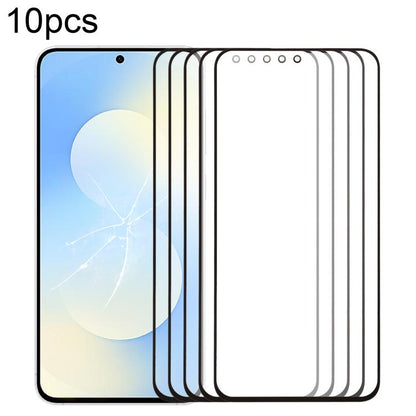 10pcs Front Screen Outer Glass Lens with OCA Optically Clear Adhesive, For Galaxy S26+ SM-S947B, For Galaxy M07 SM-M075F, For Galaxy M17 SM-M176B, For Galaxy S26 SM-S942B, For Galaxy A57 SM-A576B, For Galaxy A37 SM-A376B, For Galaxy S25 FE SM-S731B