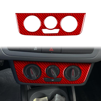 Carbon Fiber Car Air Conditioner Switch Panel A Decorative Sticker for SEAT Ibiza 2009-2014, Left and Right Driver, Air Conditioner Switch Panel A