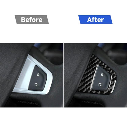 3pcs/Set Carbon Fiber Car Steering Wheel Buttons Decorative Sticker for Renault Fluence 2009-2017 / Megane 2008-2016, Left and Right Driver, Steering Wheel Buttons