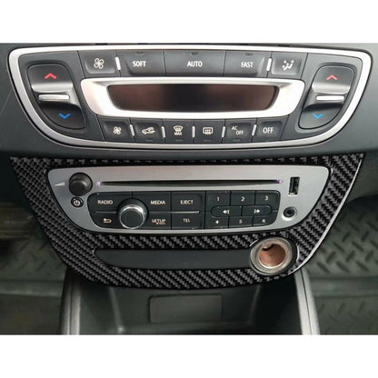 Carbon Fiber Car Air Conditioner Panel A Decorative Sticker for Renault Fluence 2009-2017 / Megane 2008-2016, Left and Right Driver, Air Conditioner Panel A