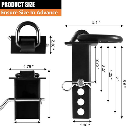 Car Stake Pocket D-Ring Hitch Pin Trailer Traction Connection Accessories, Car Stake Pocket D-Ring