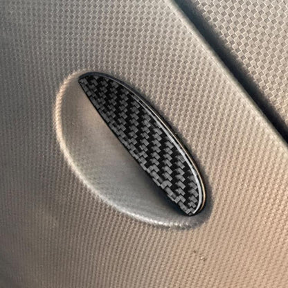 Carbon Fiber Car Passenger Seat Storage Box Handle Decorative Sticker for SEAT Leon 2005-2012, Left and Right Driver, Passenger Seat Storage Box Handle