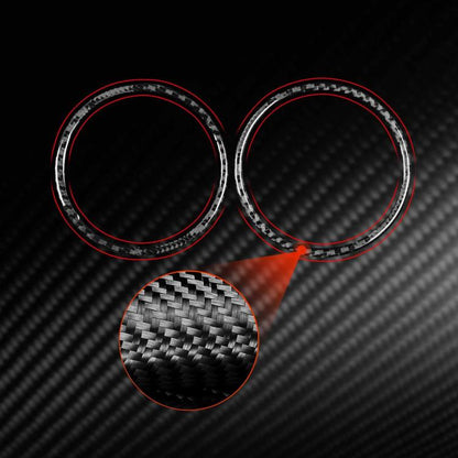 2pcs/Set Carbon Fiber Car AC Two Sides Air Outlet Decorative Sticker for SEAT Leon 2005-2012, Left and Right Driver, AC Two Sides Air Outle