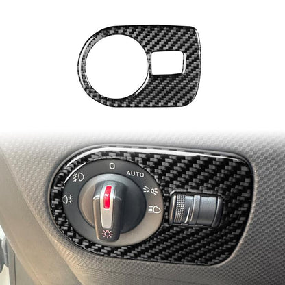 Carbon Fiber Car Headlight Switch Panel Decorative Sticker for SEAT Leon 2005-2012, Headlight Switch Panel, Left Driver, Headlight Switch Panel, Right Driver