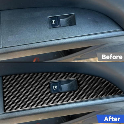 5pcs/Set Carbon Fiber Car Lifting Panel Decorative Sticker for SEAT Leon 2005-2012, Lifting Panel, Left Driver, Lifting Panel, Right Driver