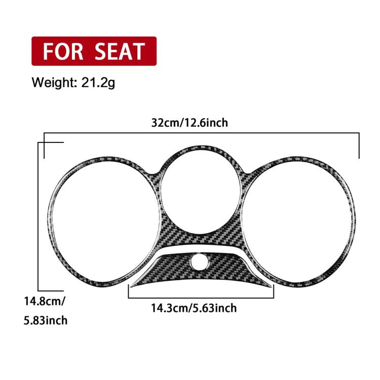 2pcs/Set Carbon Fiber Car Speedometer Surrounded Panel Decorative Sticker for SEAT Leon 2005-2012, Left and Right Driver, Speedometer Surrounded Panel