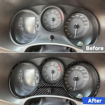 2pcs/Set Carbon Fiber Car Speedometer Surrounded Panel Decorative Sticker for SEAT Leon 2005-2012, Left and Right Driver, Speedometer Surrounded Panel
