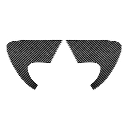 2pcs/Set Carbon Fiber Car Rear Triangle Window Decorative Sticker for SEAT Leon 2005-2012, Left and Right Driver, Rear Triangle Window