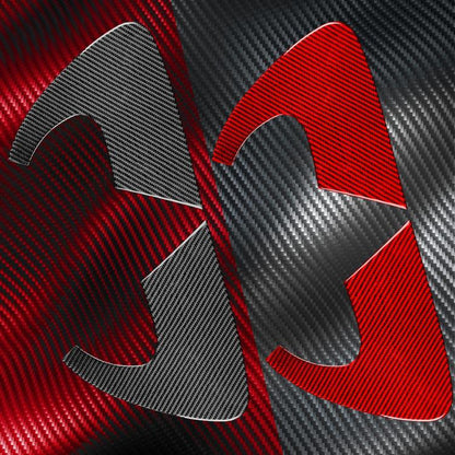 2pcs/Set Carbon Fiber Car Rear Triangle Window Decorative Sticker for SEAT Leon 2005-2012, Left and Right Driver, Rear Triangle Window