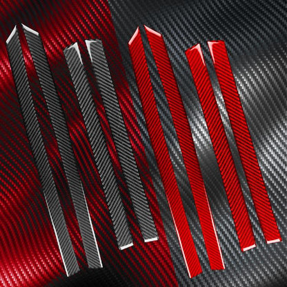 4pcs/Set Carbon Fiber Car Door Panel Decorative Sticker for SEAT Leon 2005-2012, Left and Right Driver, Door Panel