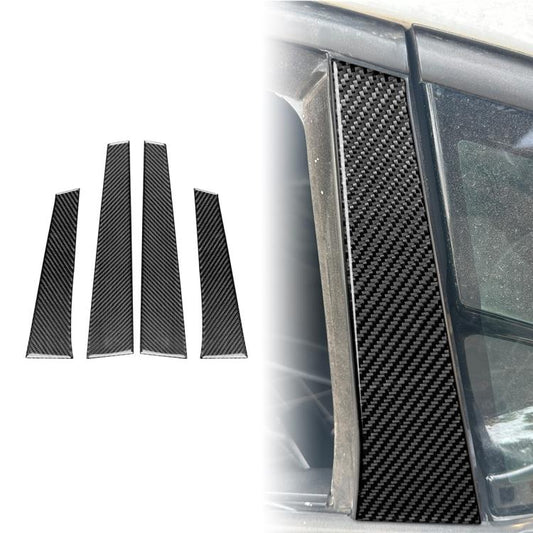 4pcs/Set Carbon Fiber Car B Pillar Decorative Sticker for SEAT Leon 2005-2012, Drop Glue Style, Left and Right Driver, B Pillar