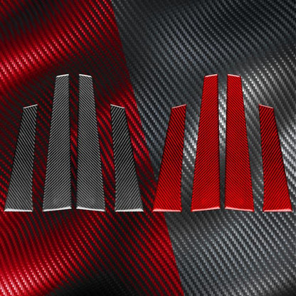 4pcs/Set Carbon Fiber Car B Pillar Decorative Sticker for SEAT Leon 2005-2012, Drop Glue Style, Left and Right Driver, B Pillar