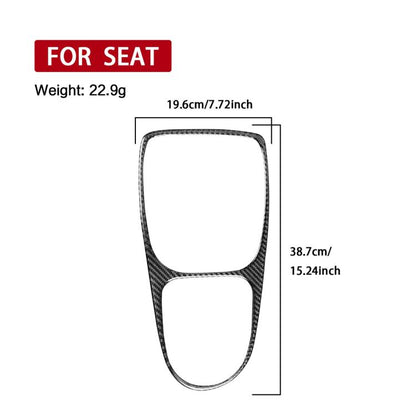 Carbon Fiber Car Gear Shift Frame Decorative Sticker for SEAT Leon 2005-2012, Left and Right Driver, Gear Shift Frame