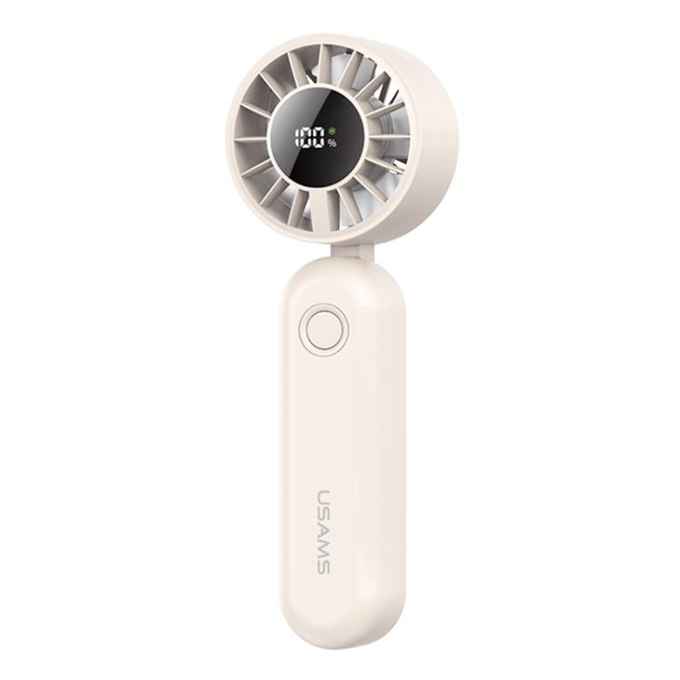 USAMS ZB352 Digital Display Folding Handheld Mini Fan, ZB352 (Black), ZB352 (Beige)