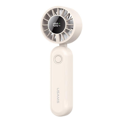 USAMS ZB352 Digital Display Folding Handheld Mini Fan, ZB352 (Black), ZB352 (Beige)