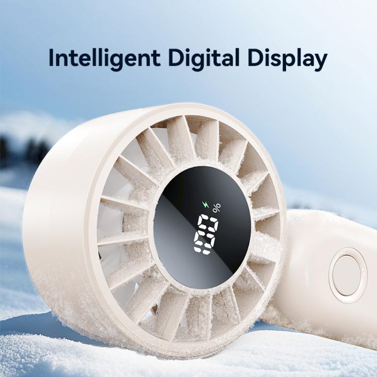 USAMS ZB352 Digital Display Folding Handheld Mini Fan, ZB352 (Black), ZB352 (Beige)