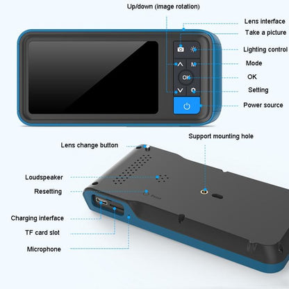 TESLONG MS450 4.5 Inch Large Screen Endoscope Auto Repair Tools, 8mm Dual Lens / 3m, 8mm Dual Lens / 10m, 8mm Dual Lens / 15m