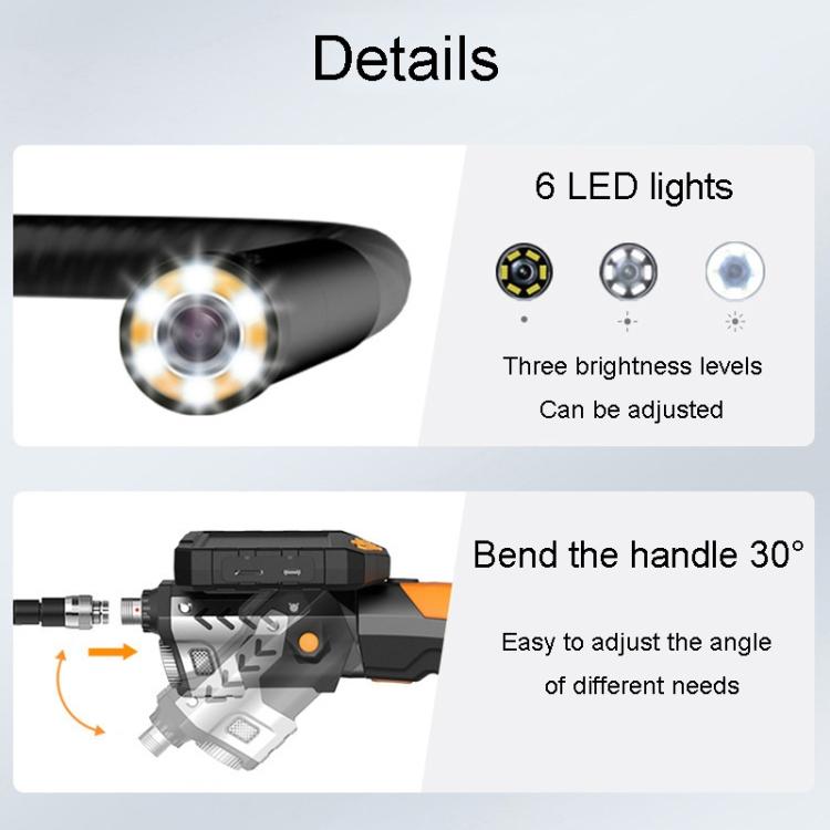 TESLONG NTS300 5 Inch Large Screen Industrial Endoscope Auto Repair Tools, 7.6mm Single Lens / 3m, 7.6mm Single Lens / 5m, 5.5mm Single Lens / 1m, 5.5mm Single Lens / 3m, 3.9mm Single Lens / 1m, 3.9mm Single Lens / 3m, 8mm Dual Lens / 1m