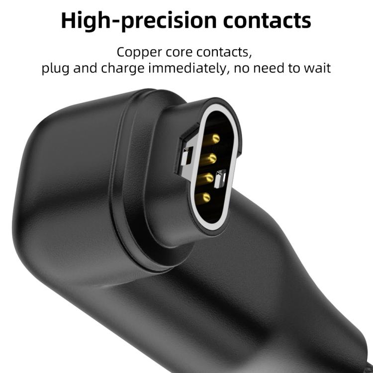 For Garmin 2 in 1 Type-C and USB-A Braid Watch Charging Cable, Length: 1m, Straight Head, Elbow Head