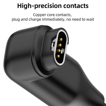 For Garmin 2 in 1 Type-C and USB-A Braid Watch Charging Cable, Length: 1m, Straight Head, Elbow Head