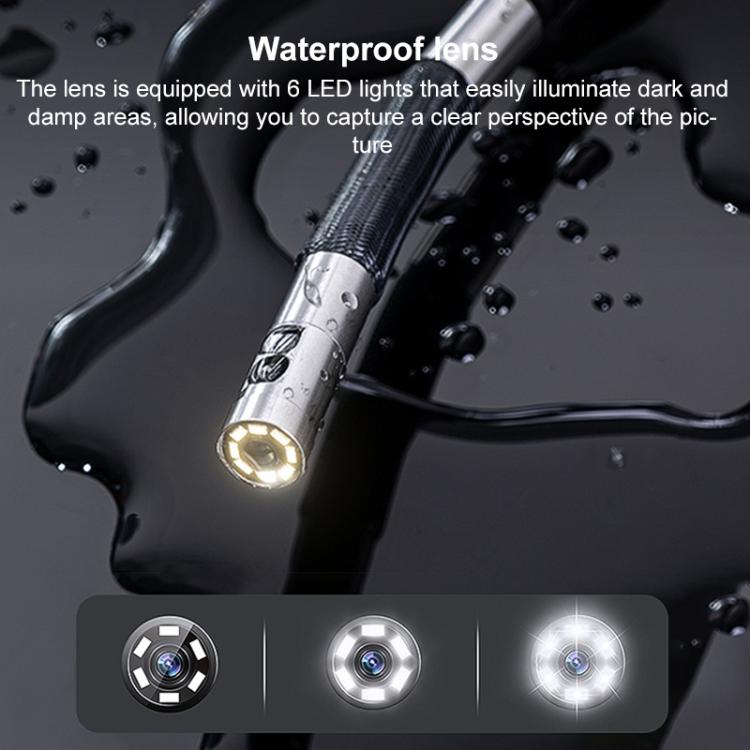 TESLONG TF600 6 Inch Screen 360 Degree Steering Industrial Endoscope Supports Wi-Fi 1.55m Cable Length, 3.9mm Single Lens, 6.5mm Single Lens, 6.5mm Dual Lens