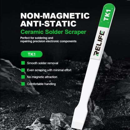 Relife TK1 Non-magnetic Anti-static Ceramic Scraper, Relife TK1