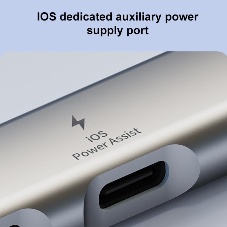 USB / Type-C / 8 Pin to 3.5mm, PD, 2 x USB, Type-C HUB Adapter 5 in 1 Docking Station, 5-in-1 3.5mm