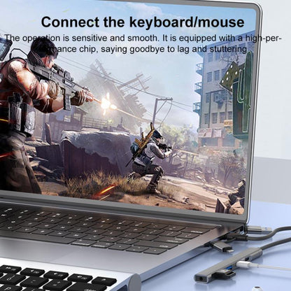 USB / Type-C / 8 Pin to 3.5mm, PD, 2 x USB, Type-C HUB Adapter 5 in 1 Docking Station, 5-in-1 3.5mm