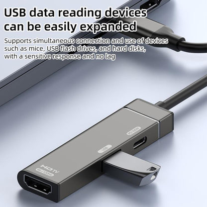 Type-C to Type-C, USB-A, HDMI HUB Docking Station, Type-C to Type-C+USB+HDMI