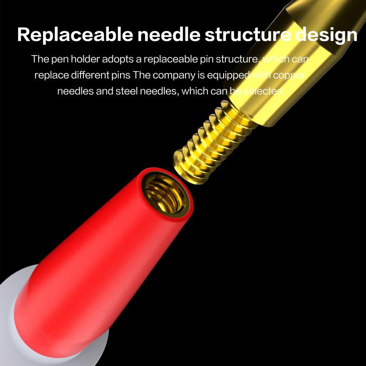 i2C Pure Copper Silicone Probe Detection Pen, Bend Plug Without Stainless Steel Needle, Straight Plug Without Stainless Steel Needle, Straight Plug