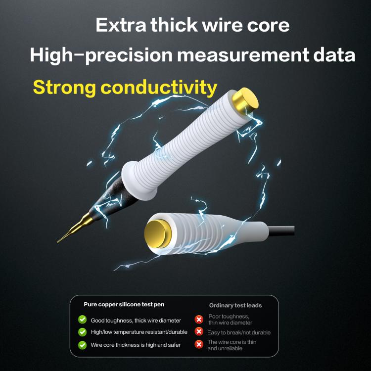 i2C Pure Copper Silicone Probe Detection Pen, Bend Plug Without Stainless Steel Needle, Straight Plug Without Stainless Steel Needle, Straight Plug
