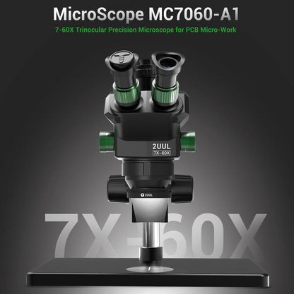 2uul MC7060-A1 7-60X Synchronous Zoom Trinocular Microscope