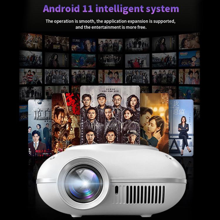 Cheerlux C1 Basic Version 1280x720P 100ANSI Bluetooth 5.1 Smart Projector, US Plug, UK Plug, AU Plug, EU Plug